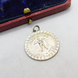 Sterling Silver Aquarius Zodiac Charm Pendant Vintage c1970