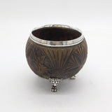 Victorian Sterling Silver Mounted Carved Cococut Bowl Antique 1838 London