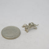 Sterling Silver Dachshund Dog Charm Pendant Vintage c1970