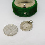 Queen Victoria Sterling Silver Fourpence Groat Coin Charm Antique 1854