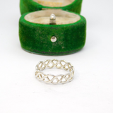 Sterling Silver Braided Band Ring Vintage c1970 Size L 1/2