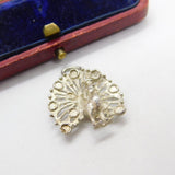 Sterling Silver Peacock Charm Pendant Vintage c1970