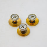 Victorian Boxed Set of Rolled Gold & Pearl Collar Studs Antique c1880s