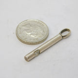 Sterling Silver Paste Set Drop Charm Pendant Vintage c1970s