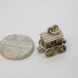 Sterling Silver Mystic in the Caravan Opening Charm Pendant Vintage c1970