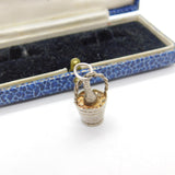 Sterling Silver Champagne Ice Bucket Celebration Charm Pendant Vintage c1970