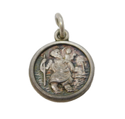 Sterling Silver St Christopher Travel Charm Pendant Vintage c1970
