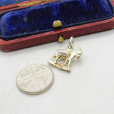 Sterling Silver Donkey Figurine Charm Pendant Vintage c1970