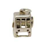 Sterling Silver Slot Machine Charm Pendant Vintage c1970