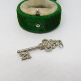 Sterling Silver 21st Birthday Key Charm Pendant Vintage c1970