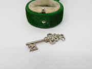 Sterling Silver 21st Birthday Key Charm Pendant Vintage c1970