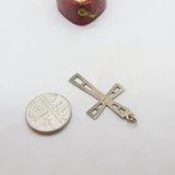 Sterling Silver Christian Crucifix Charm Pendant Vintage c1970