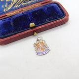 Sterling Silver and Enamel Tunbridge Wells Travel Charm Pendant Vintage c1970