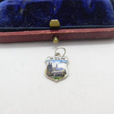 Sterling Silver and Enamel Koln Travel Shield Charm Pendant Vintage c1970