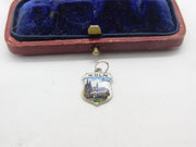 Sterling Silver and Enamel Koln Travel Shield Charm Pendant Vintage c1970