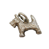 Sterling Silver Westie Terrier Dog Charm Pendant Vintage c1970s