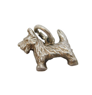 Sterling Silver Westie Terrier Dog Charm Pendant Vintage c1970s