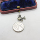 Sterling Silver  Marine Fish Charm Pendant Vintage c1970