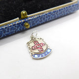 Sterling Silver and Coloured Enamel Travel Shield 'York' Charm Vintage c1970