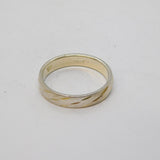 Sterling Silver Italian Two Tone Dress Ring Vintage c1970 Size Q UK