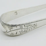 Channel Islands Georgian Sterling Silver Sugar Tongs Antique c1820