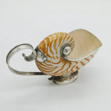20th Century American Sterling Silver Nautilus Shell Sauce Boat Antique c1930s