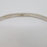 Sterling Silver Three Tier CZ Art Deco Style Hinged Cuff Bangle Modern c1990s