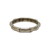 Sterling Silver Bamboo Pattern Band Ring Vintage c1970 Size M UK