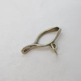 Sterling Silver Wishbone Charm Pendant Vintage c1970s