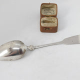 Victorian Dutch Sterling Silver Harp Pattern Teaspoon Antique c1880 E.Spitz