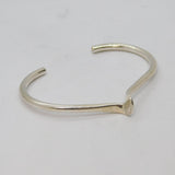 Sterling Silver Wishbone Twist Front Cuff Bangle Bracelet Contemporary c2000