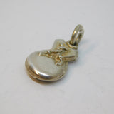Sterling Silver Castanet Charm Pendant Vintage c1970