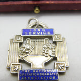 Sterling Silver & Enamel National Operatic & Dramatic Fob Medal 1970 Birmingham