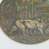 WW1 Death Plaque Lance Corporal William Baxter Died at the Somme Antique
