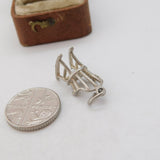 Sterling Silver Rocking Chair Charm Pendant Vintage c1970
