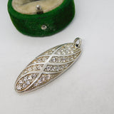 Sterling Silver Spinel Set Drop Charm Pendant Vintage c1970