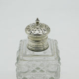 Edwardian Sterling Silver Topped Cut Glass Sugar Caster Antique 1906 London