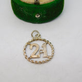 Sterling Silver Twenty-One Charm Pendant Vintage c1970