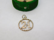 Sterling Silver Twenty-One Charm Pendant Vintage c1970