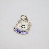 Sterling Silver Ashton-U-Lyne Enamel Shield Souvenir Charm Pendant Vintage c1970