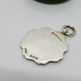 Sterling Silver Blue Enamel Brixton Football Fob Medal Antiqeu 1931 Birmingham