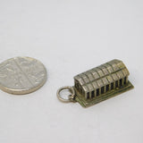 Sterling Silver Classical Temple Charm Pendant Vintage c1970
