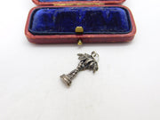 Sterling Silver Twin Palms Charm Pendant Vintage c1970