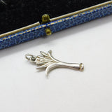Sterling Silver Palm Frond Charm Pendant Vintage c1970