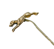 Victorian 9ct Gold Topped Running Greyhound Stick Pin Antique c1880