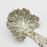 Victorian Sterling Silver Leaf Form Tea Caddy Spoon Antique 1838 Birmingham