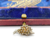 Sterling Silver Prickly Hedgehog Charm Pendant Vintage c1970