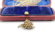 Sterling Silver Prickly Hedgehog Charm Pendant Vintage c1970