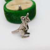 Sterling Silver Kangaroo Charm Pendant Vintage c1970