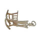 Sterling Silver Rocking Chair Charm Pendant Vintage c1970